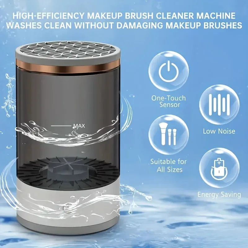 USB Powered Makeup Brush Cleaner & Dryer – Battery-Free Plug & Play Cosmetic Brush Cleaning Tool
