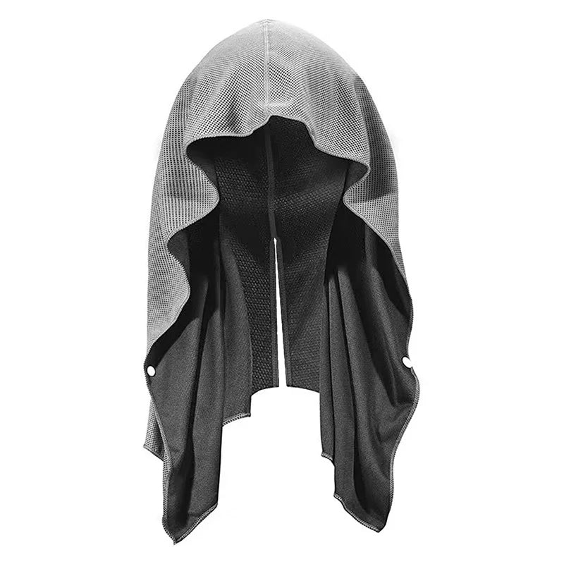 Cooling Hoodie Towel UPF50+ Sun Protection – Quick Drying Cooling Head & Neck Wrap for Sports, Gym & Outdoor Activities