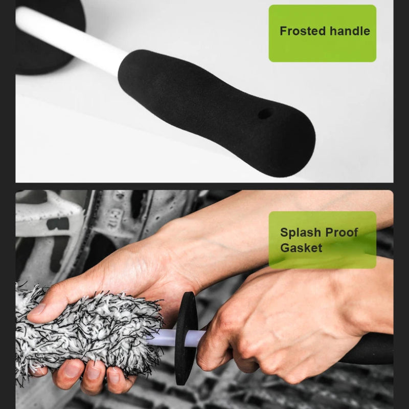 SEAMETAL Microfiber Wheel Cleaning Brush Non-Slip Soft Car Wash Mitt