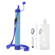 Portable Outdoor Water Filter Straw Kit with Collapsible Water Bag