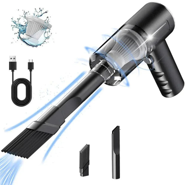1PC Wireless Vacuum Cleaner 120W High Power Black Portable Handheld Vacuum for Home & Car
