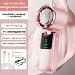 100-Speed Folding Handheld Cooling Fan with TEC Ice Cooling, LED Display & Neck-Hanging Design
