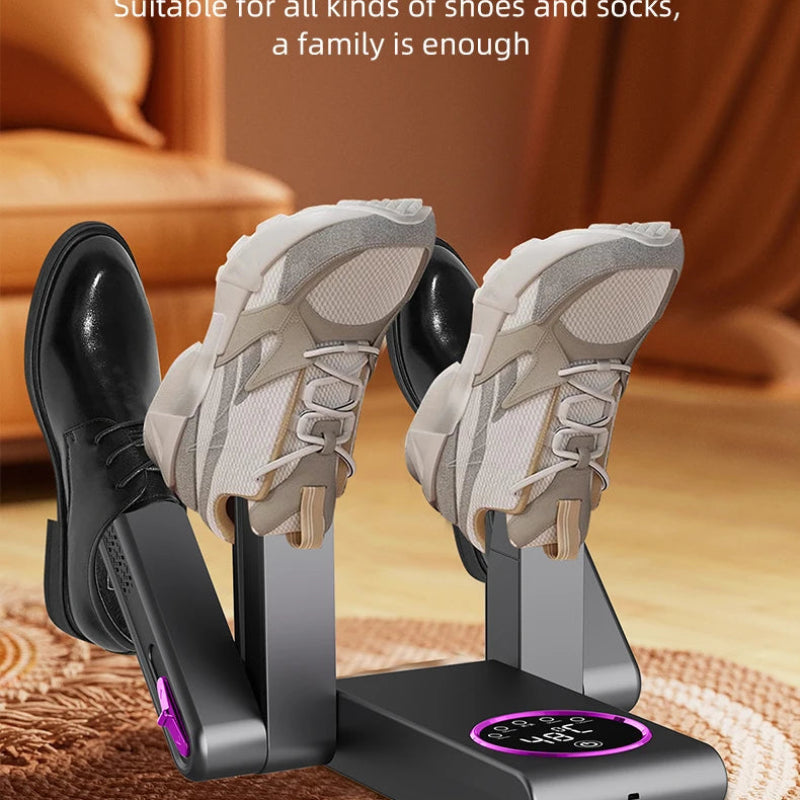 Foldable Electric Shoe Dryer Machine 220V, Intelligent Fast Heating Footwear Dryer with UV Sterilization & Deodorization