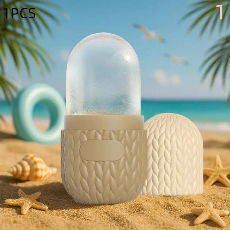 Silicone Cube Tray Shape Facial Ice Roller Reusable Face Massage Roller Skin Care Tool