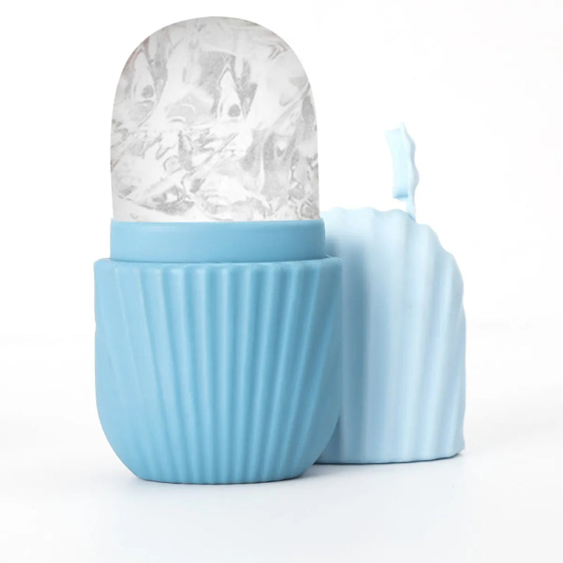 Ice Face Roller Ice Cube Beauty Massage Tool – Silicone Ice Mold Facial Roller for Eye Puffiness and Skin Care