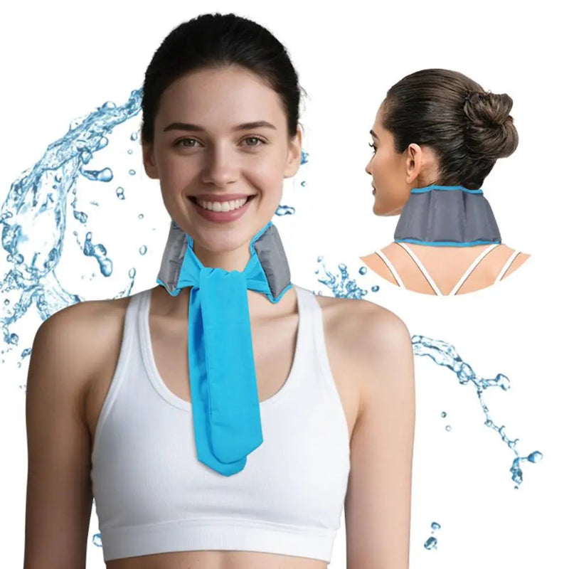 Reusable Cooling Ice Scarf Neck Wrap – Adjustable Cooling Wrap for Hiking, Running & Outdoor Activities