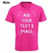 Add Your Text & Image Customizable Crew Neck Short Sleeve T-Shirt