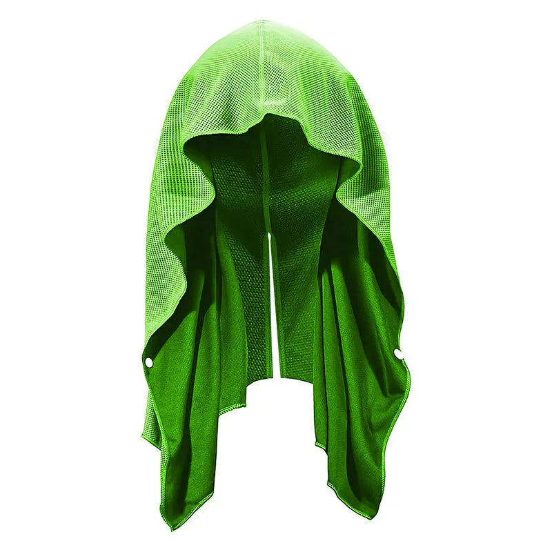 Cooling Hoodie Towel UPF50+ Sun Protection – Quick Drying Cooling Head & Neck Wrap for Sports, Gym & Outdoor Activities