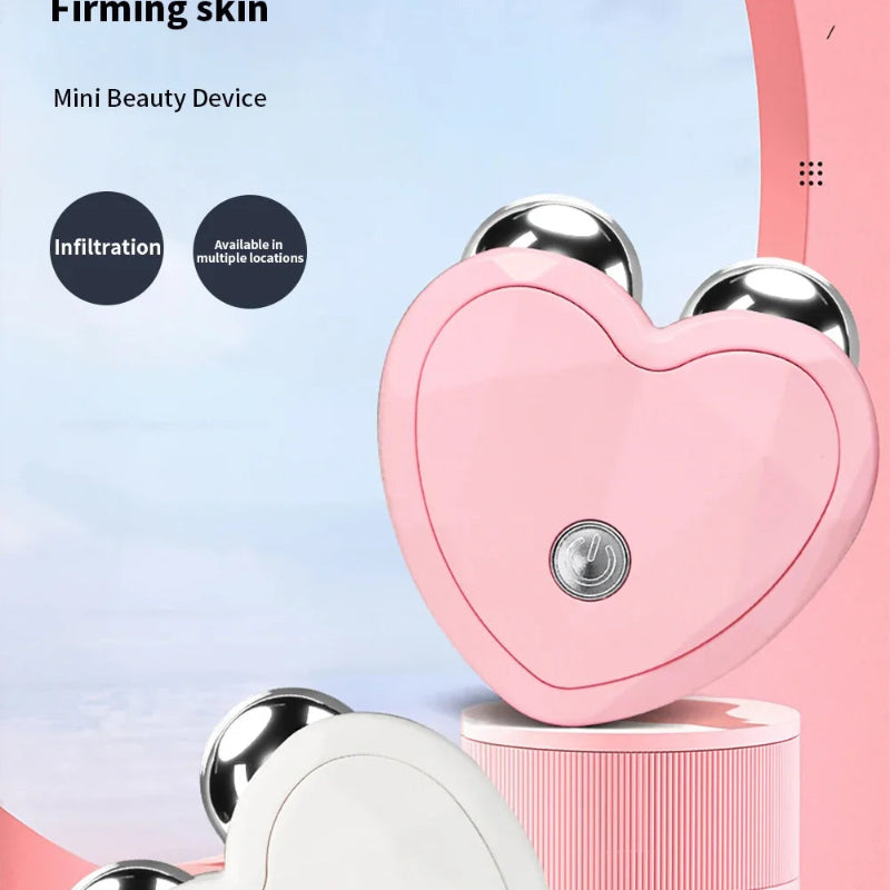 KEMOKO Micro Current Beauty Device Mini Facial Lifting Roller EMS Massager Skin Care Tool