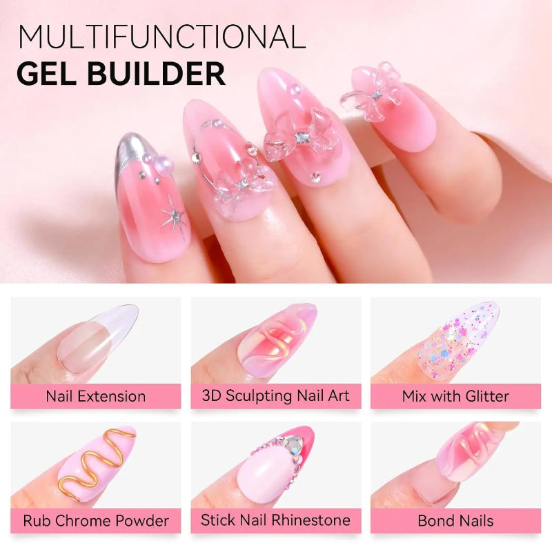 Professional Clear Builder Gel Nail Art Kit