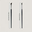 2-Piece Angled Eyeliner Brush Set – Precision Slanted Makeup Brushes for Eyeliner, Brows & Detail Work (Black or Silver)