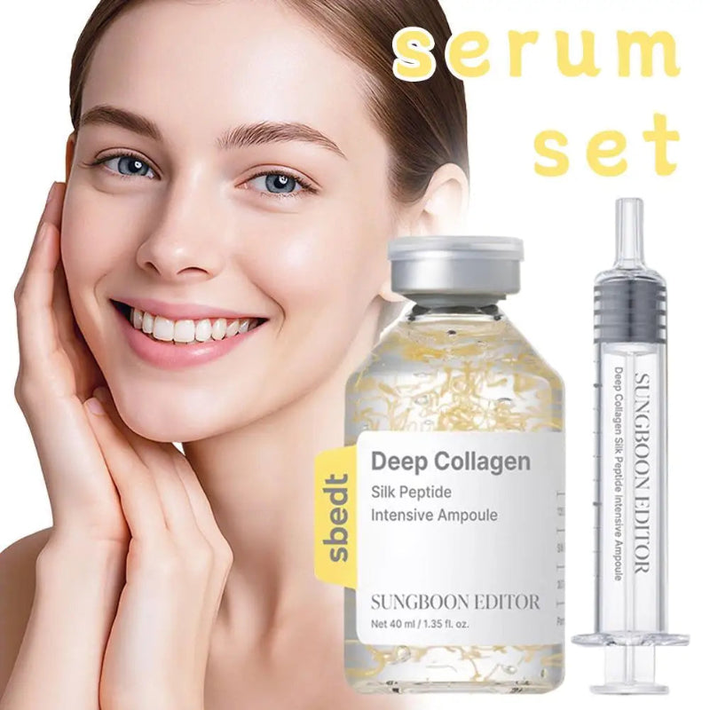 SUNGBOON EDITOR Deep Collagen Silk Peptide Intensive Ampoule Set with Precision Applicator