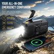 Sayin Solar Hand Crank Emergency Radio – 3500mAh Power Bank, AM/FM NOAA, LED Torch & SOS Alarm