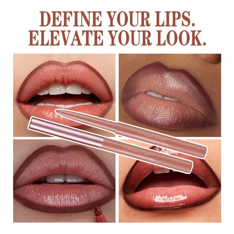 Matte Mauve Lipstick Pencil – Long-Lasting Waterproof Non-Stick Velvet Lipliner Crayon