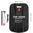 20L Solar Camping Shower Bag with Hose, Red Shower Head and Hanging Handle