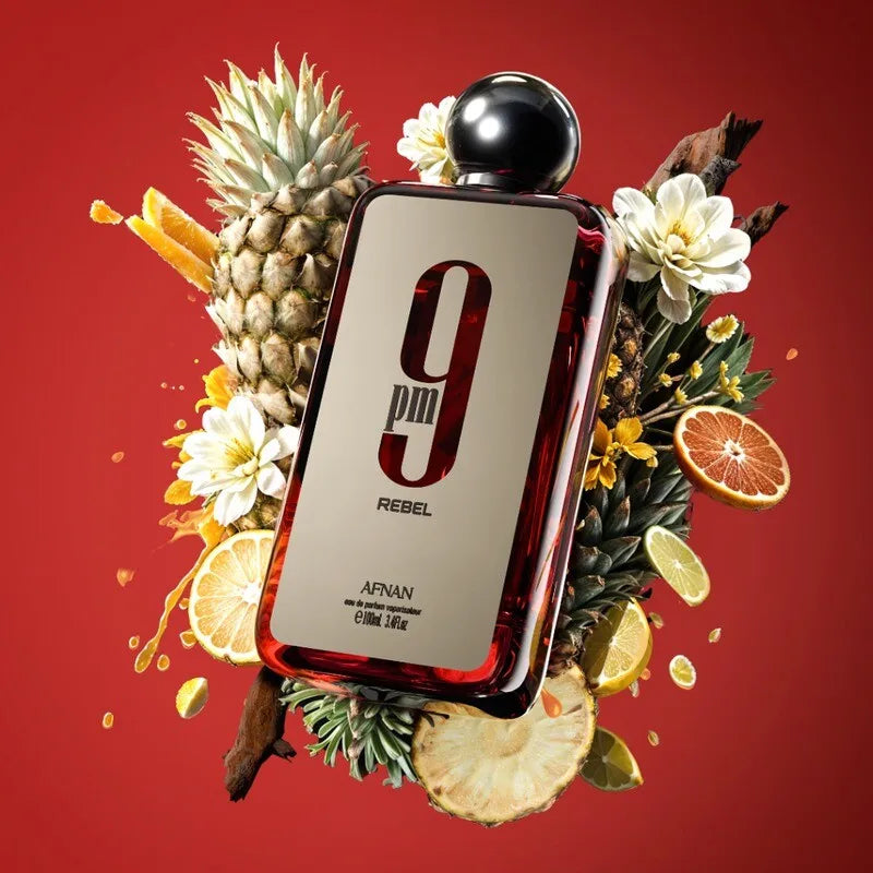 Afnan 9 PM Rebel Eau De Parfum Spray 100ml (3.4 oz) Unisex Fragrance