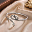 New Creative Retro Snake Shape Bracelets 925 Sterling Silver Jewelry Personality Temperament Animal Opening Bangles SL030