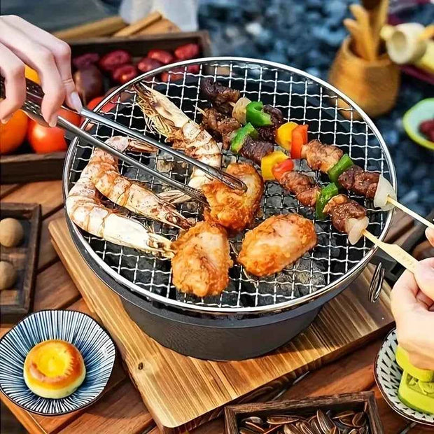KL1 Cast Iron Charcoal & Alcohol Stove Portable Outdoor Cooking Stove for Camping, Picnic, BBQ & Preppers Gear