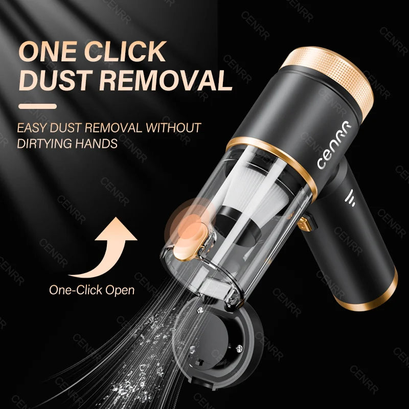 CENRR 2026 Mini Car Vacuum Cleaner 998000Pa Cordless Powerful Handheld Vacuum & Blower