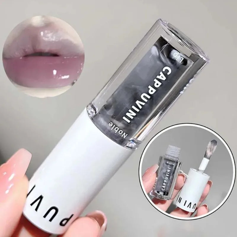Temperature Changing Lip Gloss – Crystal Mirror Lip Glaze Plumper with Moisturizing Lip Oil Finish