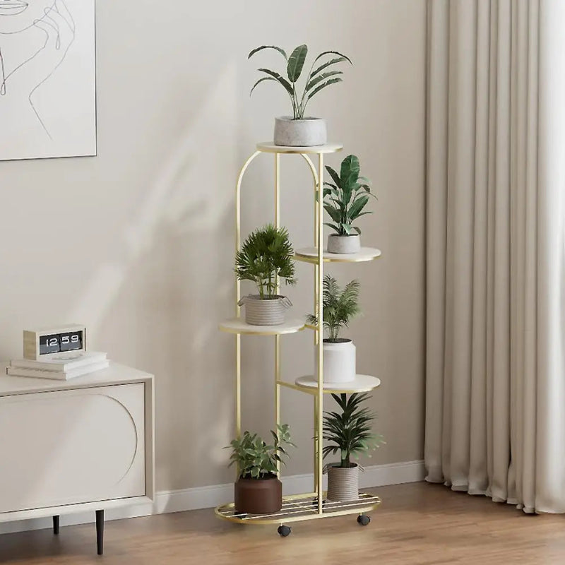 4/5 Tier Metal Plant Stand Indoor Outdoor Flower Pot Display Shelf