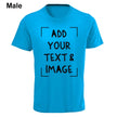 Add Your Text & Image Customizable Crew Neck Short Sleeve T-Shirt