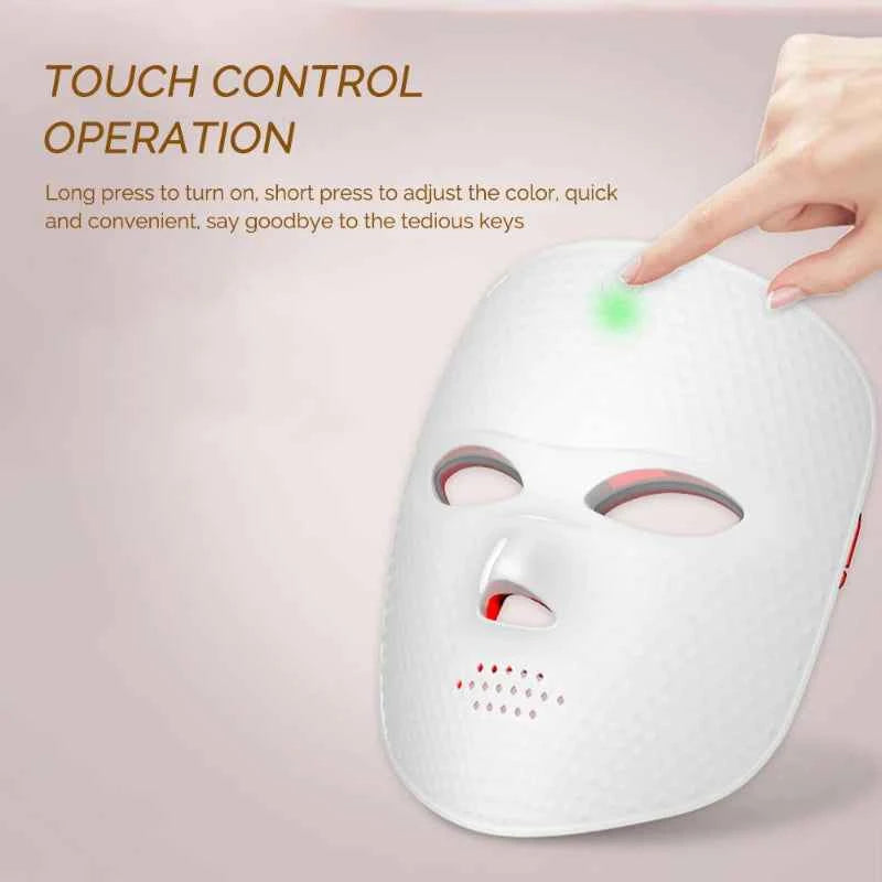 Forever Lily Wireless 7 Color LED Mask Touch Button 60×3 LEDs Photon Facial Beauty Mask