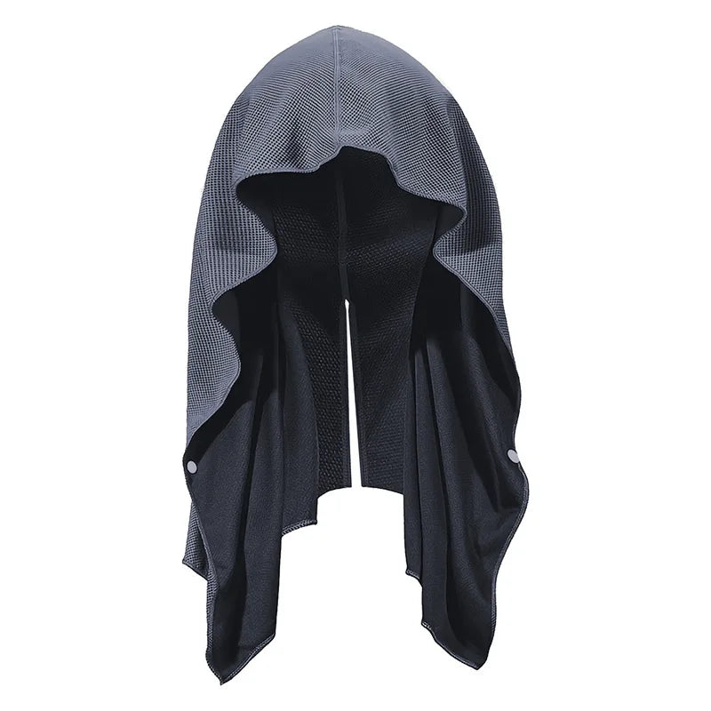 Cooling Hoodie Towel UPF50+ Sun Protection – Quick Drying Cooling Head & Neck Wrap for Sports, Gym & Outdoor Activities