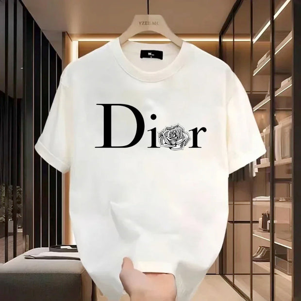 Dior Logo Graphic T-shirt – Stylish Casual Wear for Women | Black & White Options