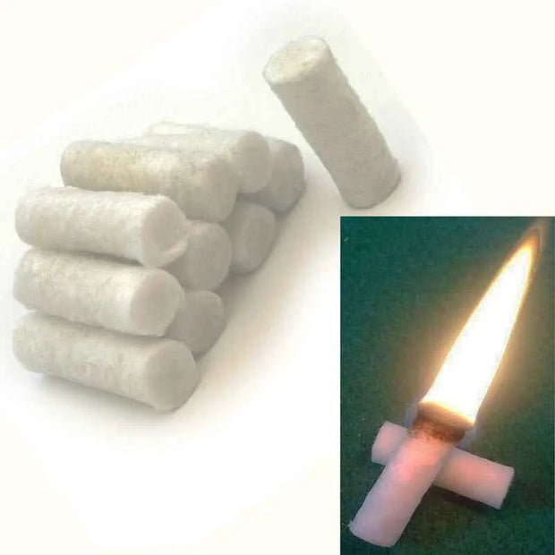 Portable Mini Fire Starter Tinder Rolls for Outdoor Camping and Survival