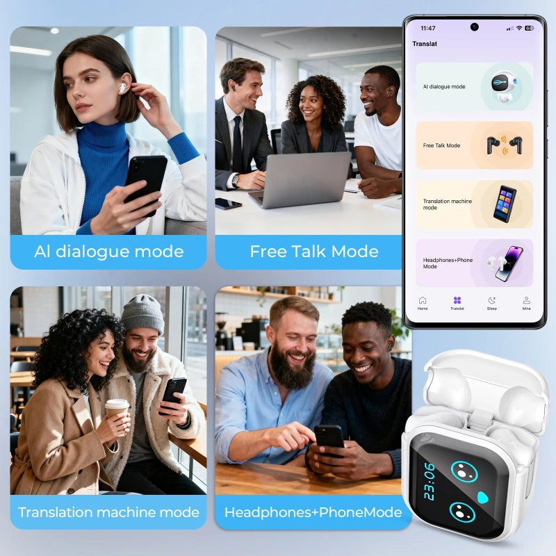 htc NE20 True Wireless Earbuds with Smart Display Charging Case & In-Ear Design