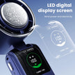 100-Speed Folding Handheld Cooling Fan with TEC Ice Cooling, LED Display & Neck-Hanging Design