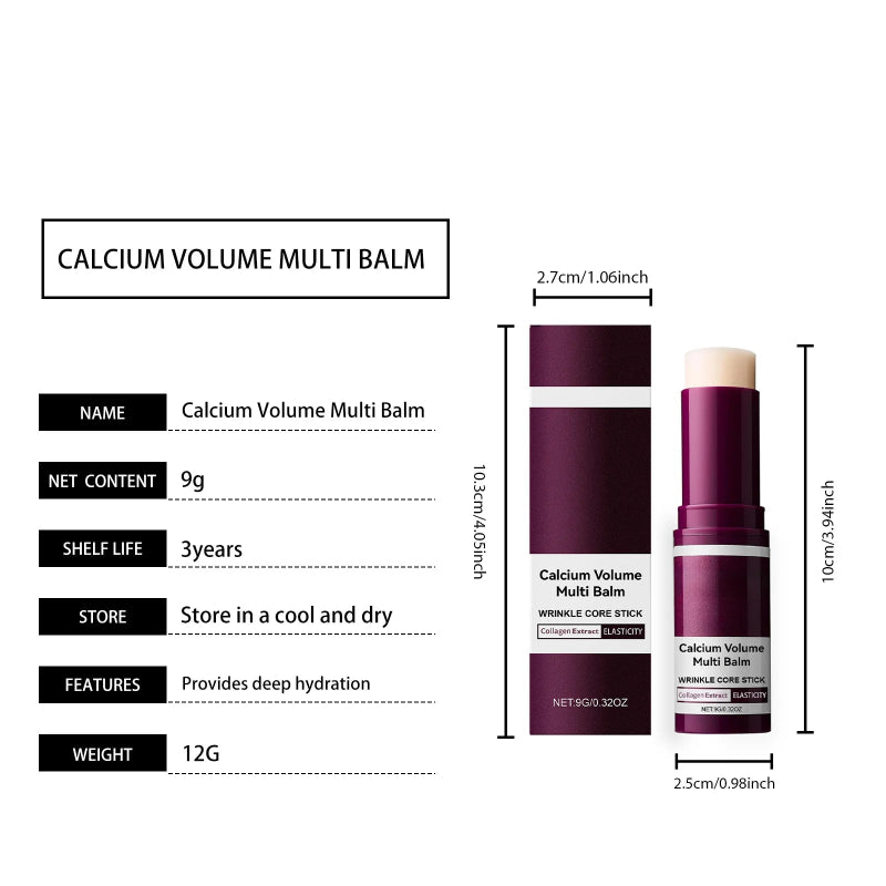 Calcium Skincare Set Anti-Aging Facial Serum, Eye Patches & Multi Balm for Fine Lines and Dark Circles Care