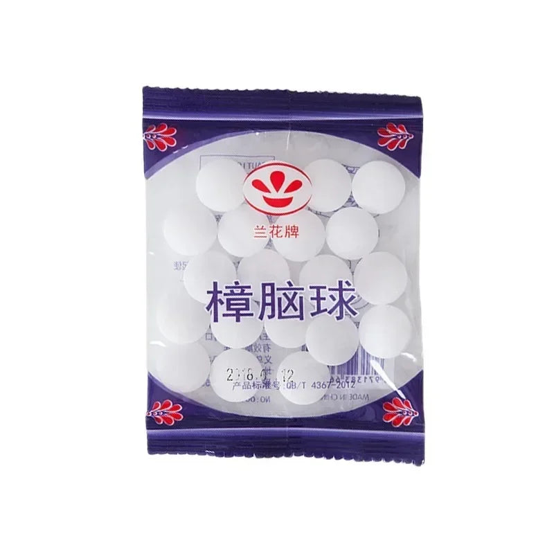 Anti-Mildew Moth-Proof Camphor Balls – 1-10pcs Wardrobe, Shoe Closet & Drawer Insect Repellent Deodorizer