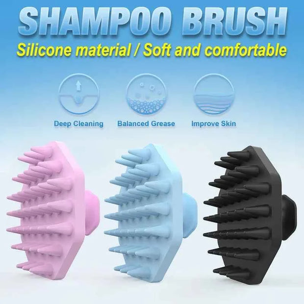 Silicone Shampoo Brush Scalp Massage Comb Body Bath Shower Brushes Hair Root Itching Hair Washing Comb Salon Hairdressing Tools