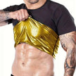 Men’s Slimming Shirt – Fat Burning Compression T-Shirt in Silver, Blue, and Gold
