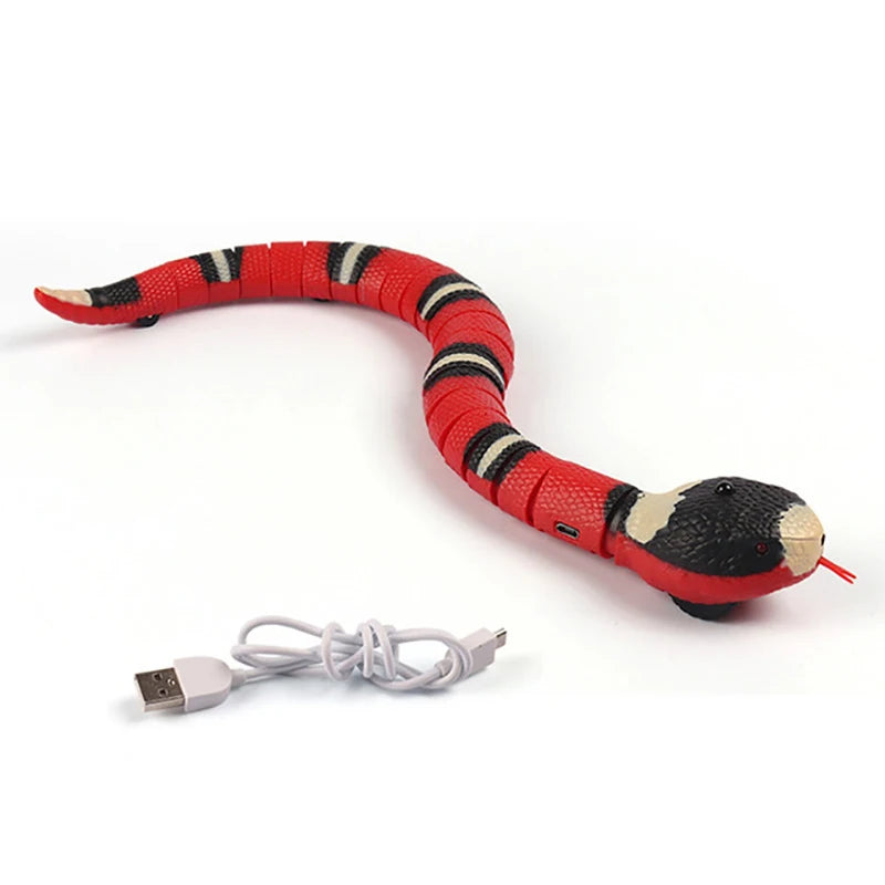 Automatic Interactive Cat Toy Snake with Smart Sensor | USB Rechargeable Moving Snake Toy for Cats