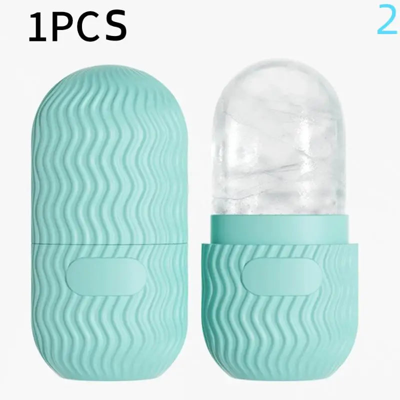 Silicone Cube Tray Shape Facial Ice Roller Reusable Face Massage Roller Skin Care Tool