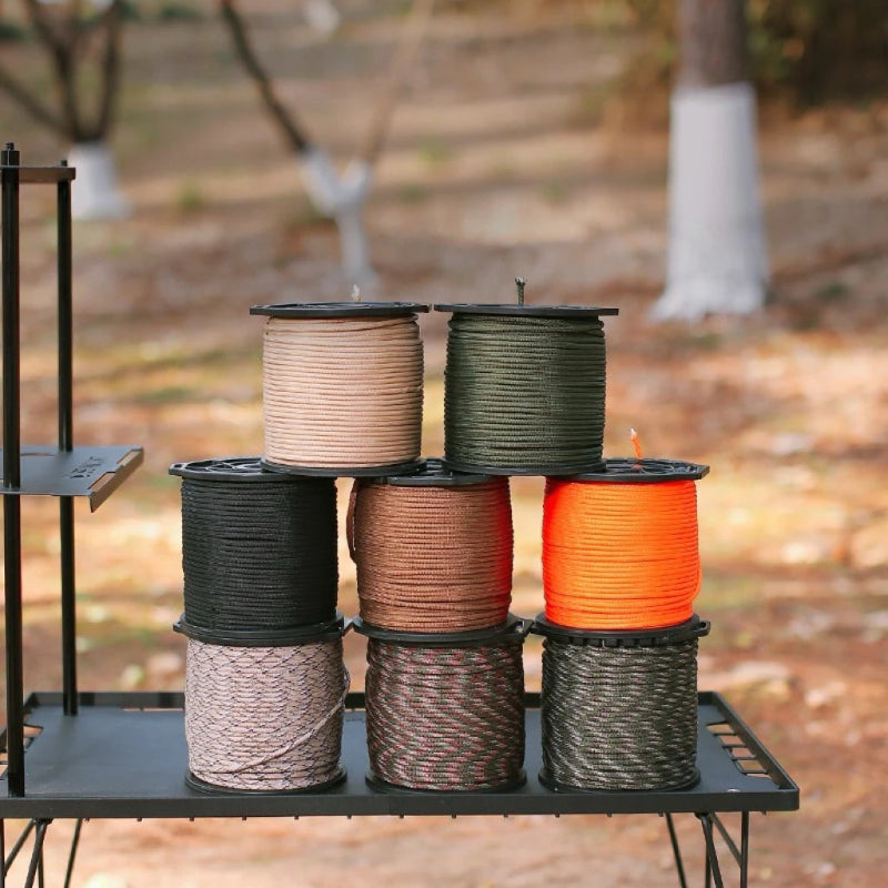 650LB Paracord 100M 9 Core 4mm Military Tactical Parachute Rope Spool for Outdoor Survival, Camping & DIY Projects