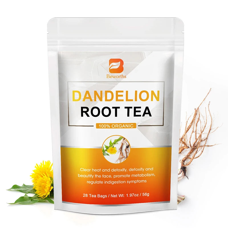 Beworths Dandelion Root Tea 100% Organic – 28 Tea Bags, 1.97oz (56g)