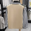 Men’s Business Casual Striped Long Sleeve Shirt with Sweater Vest – Fake Two-Piece Top
