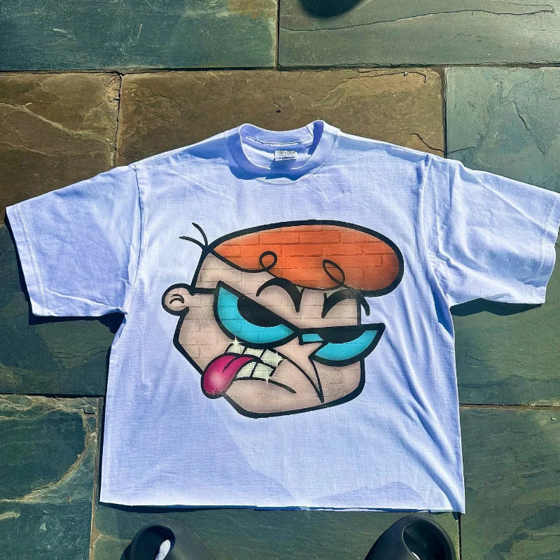 Graphic Cartoon Face T-Shirt – Funny & Unique Short Sleeve Tee | Unisex Cotton Shirt