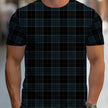 Men’s Geometric Striped & Plaid Short Sleeve T-Shirt with Size Guide