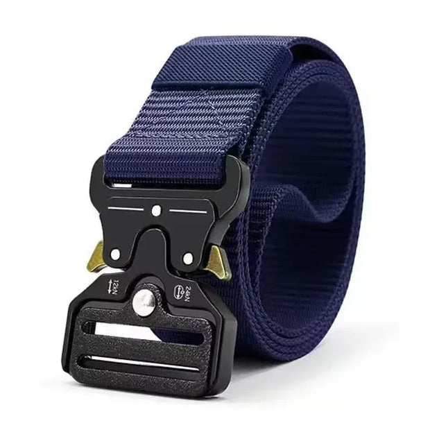 Heavy Duty Tactical Nylon Webbing Belt with Metal Buckle