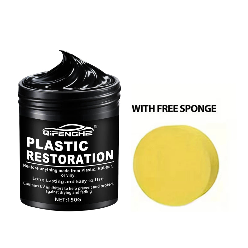 Car Plastic Restorer Polish Paste 150g – Long Lasting Gloss & Protection for Tires, Interior & Bumper Care
