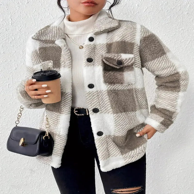 Winter Plaid Button