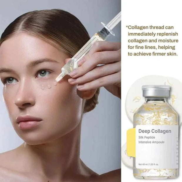 KOEC Silk Peptide Intensive Lifting Ampoule – Collagen Facial Serum with 30-Peptide Complex and Precision Applicator