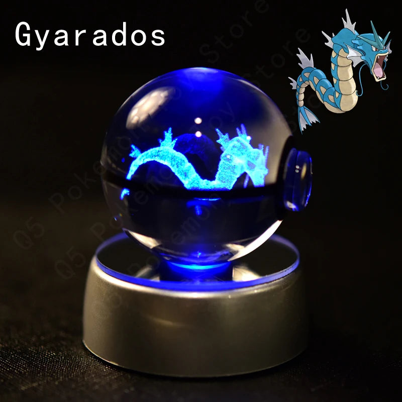 Potdemiel 3D Pokémon Crystal Ball 5cm with LED Lamp Base