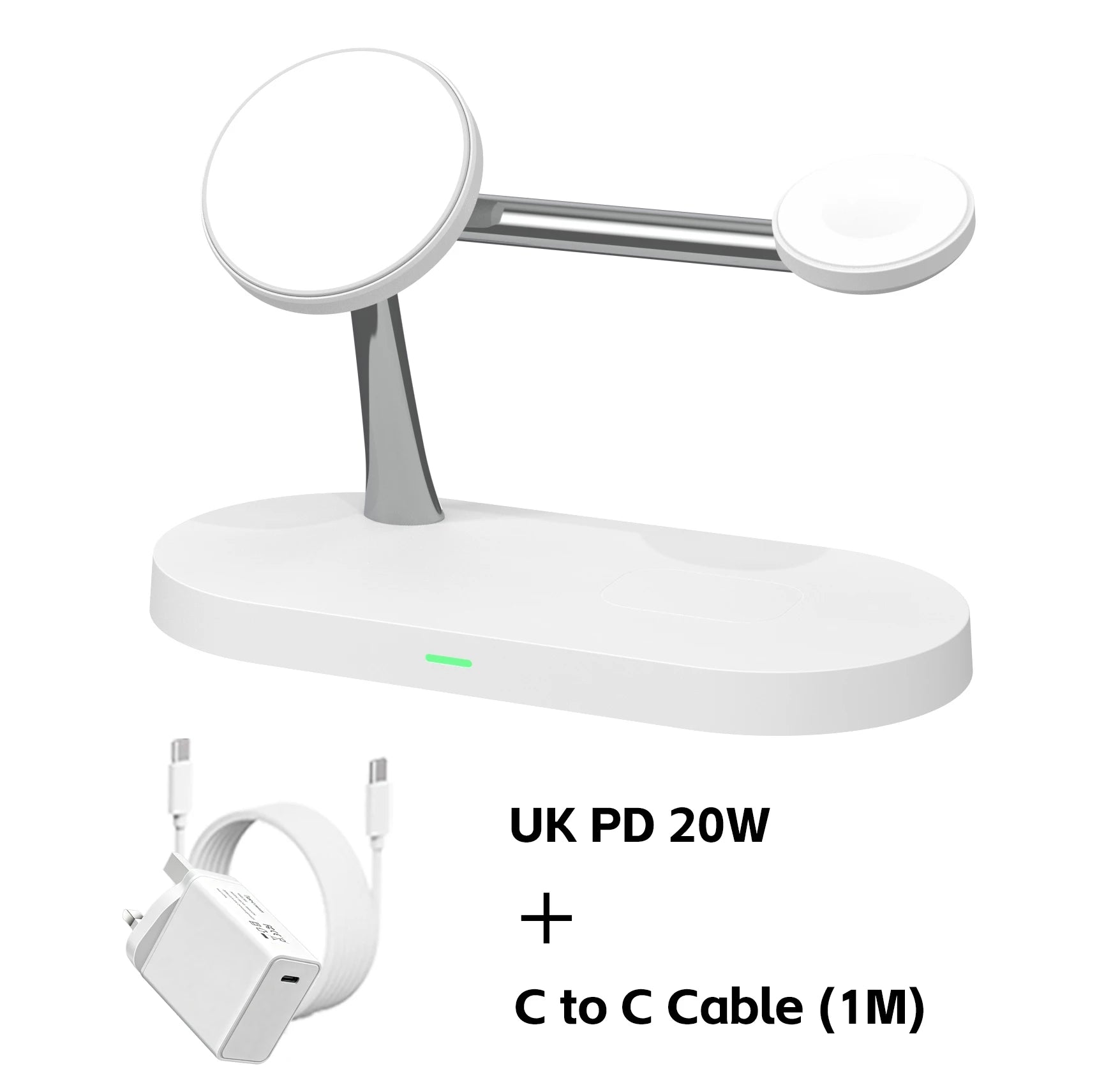 3-in-1 Magnetic Wireless Charger Stand – Fast Charging Station for iPhone, Apple Watch & AirPods