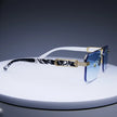 Luxury Square Sunglasses Set with Gold Frames